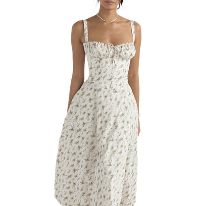 Viral Milkmaid Midi Sundress