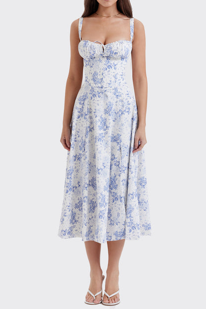 Viral Milkmaid Midi Sundress